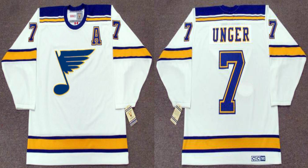 2019 Men St.Louis Blues #7 Unger white CCM NHL jerseys->st.louis blues->NHL Jersey